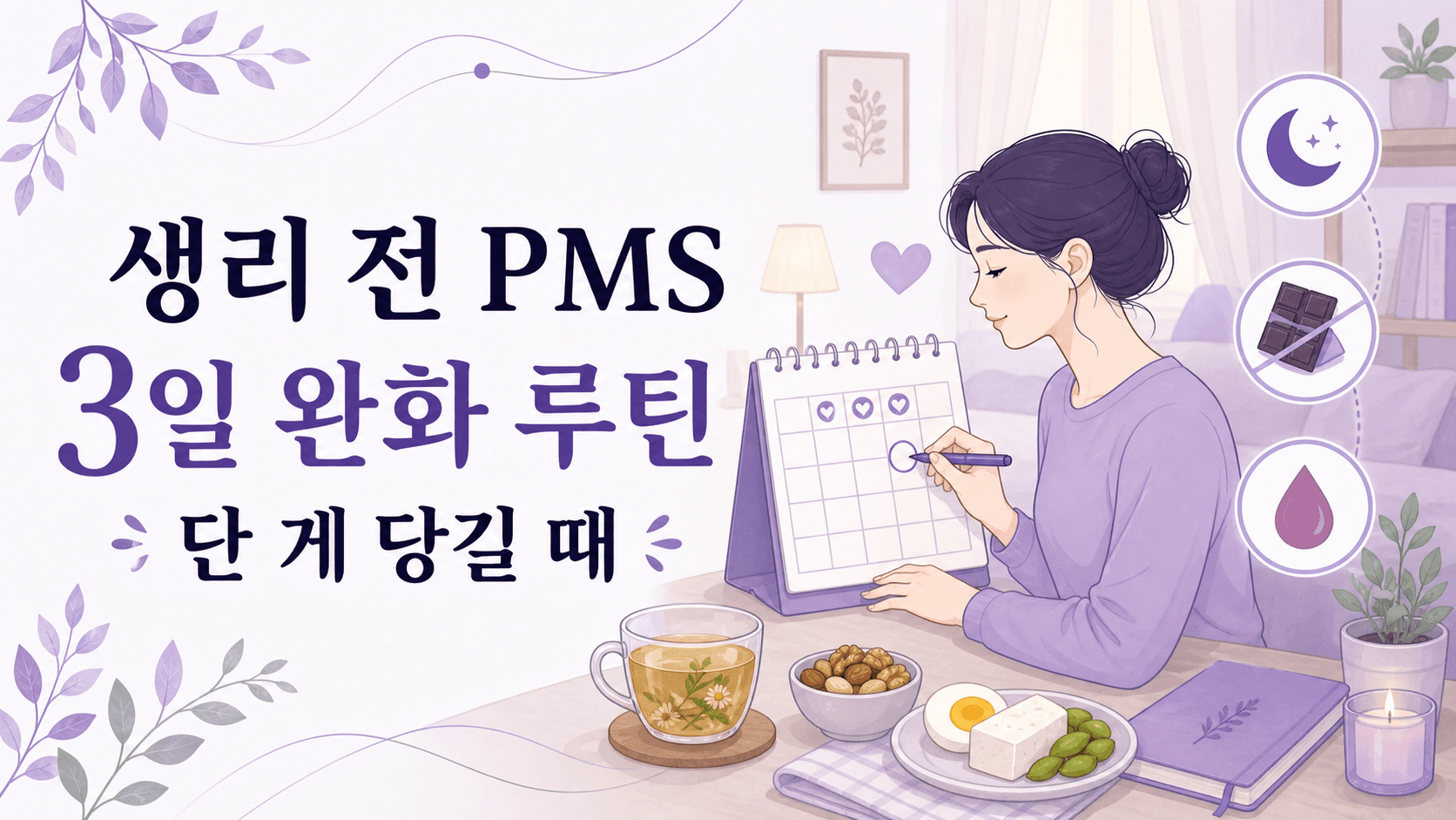 생리 전 PMS, 단 게 당길 때 3일 완화 루틴