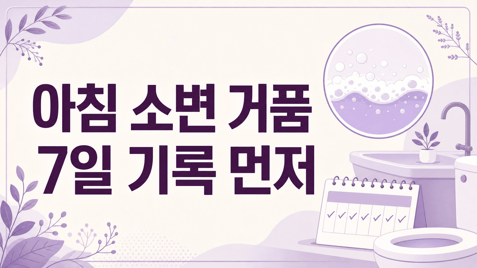 아침 첫 소변 거품 반복, 단백질검사 전 7일 기록 대표 이미지