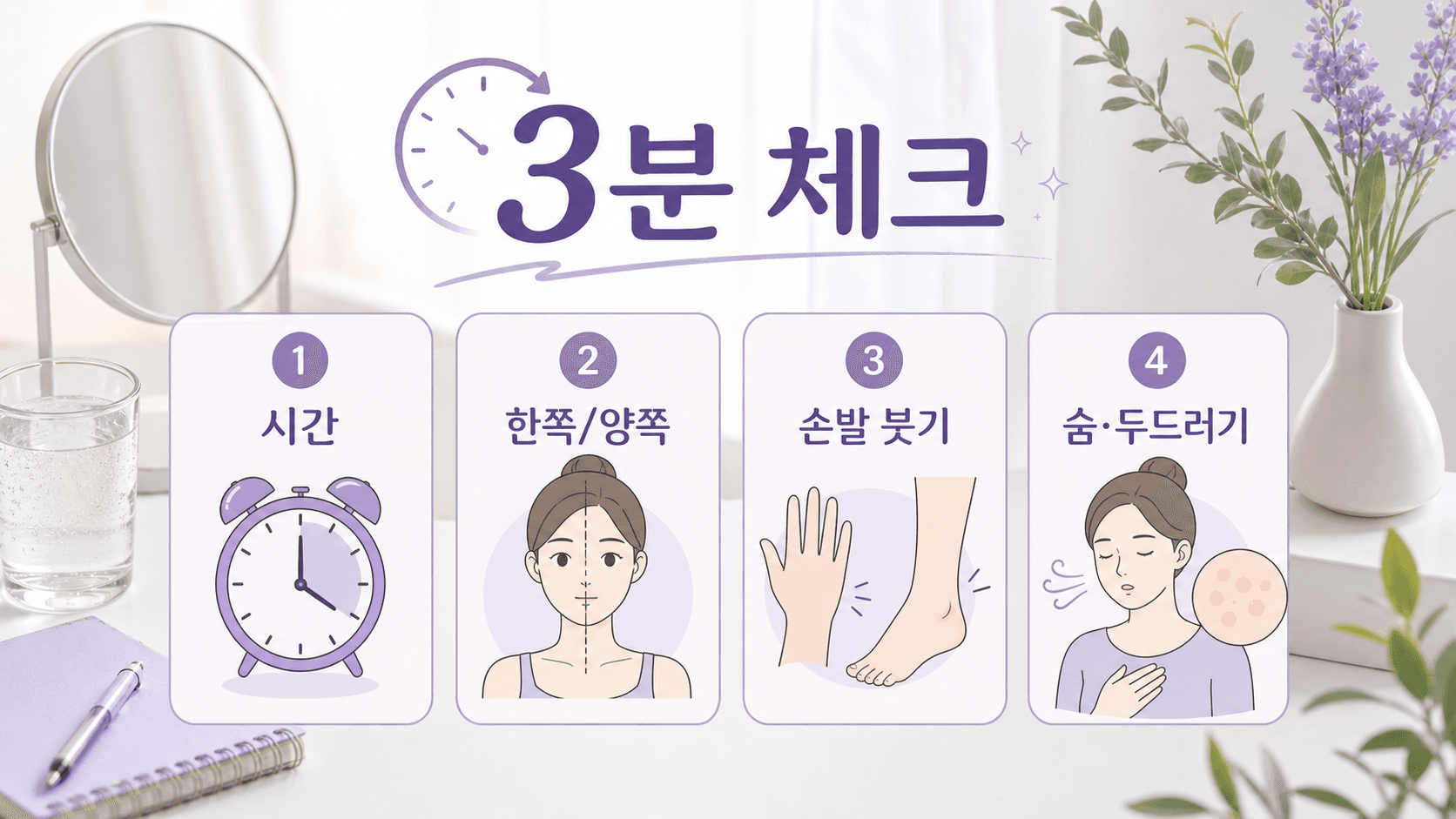 아침 얼굴 붓기 3분 체크 기준 이미지