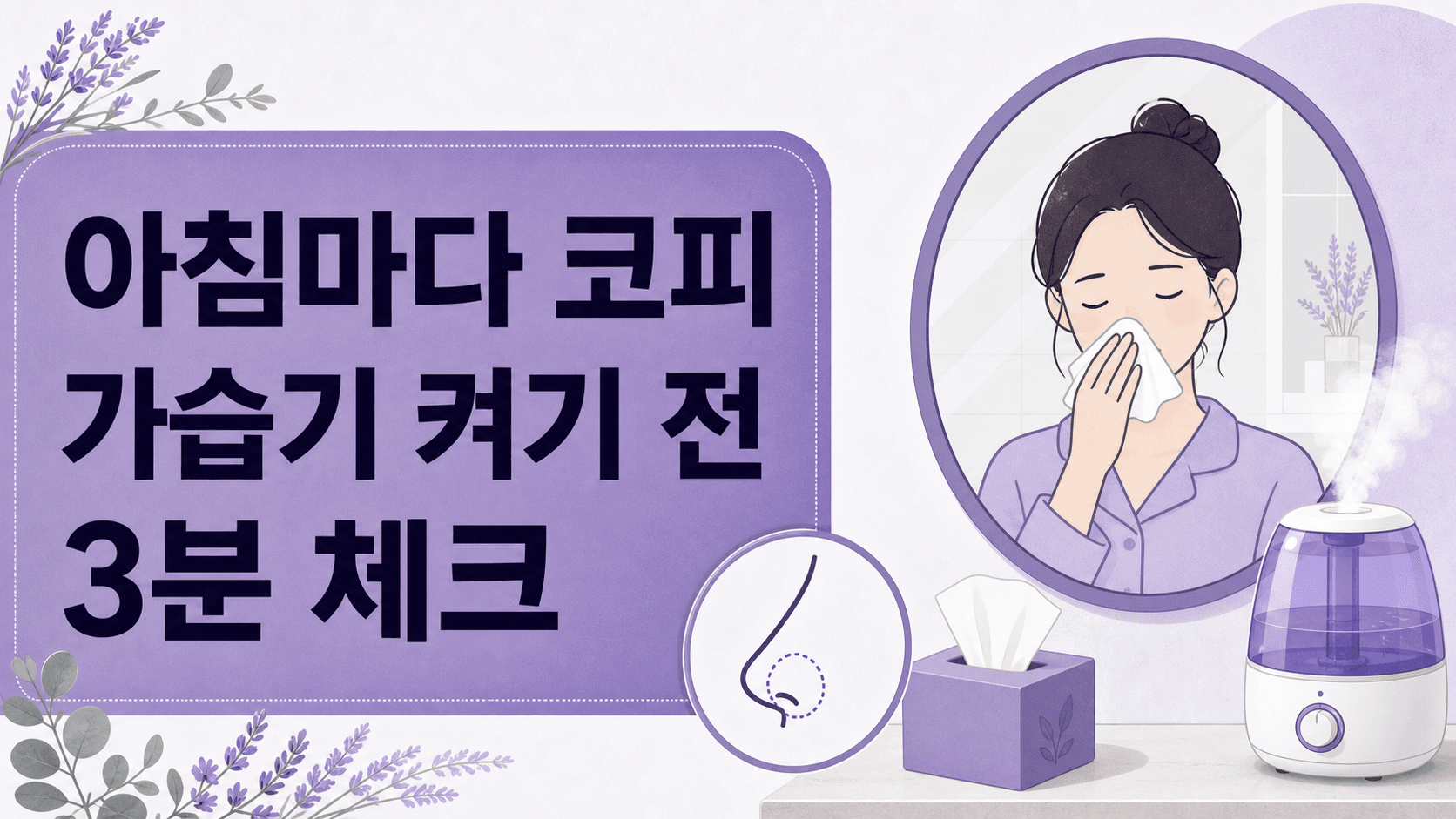아침마다 코피, 가습기 켜기 전 3분 체크