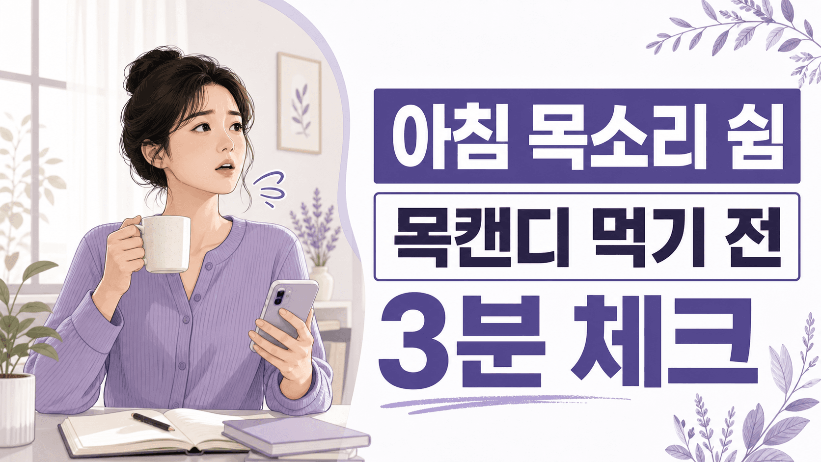 아침 목소리 쉼, 목캔디 먹기 전 3분 체크