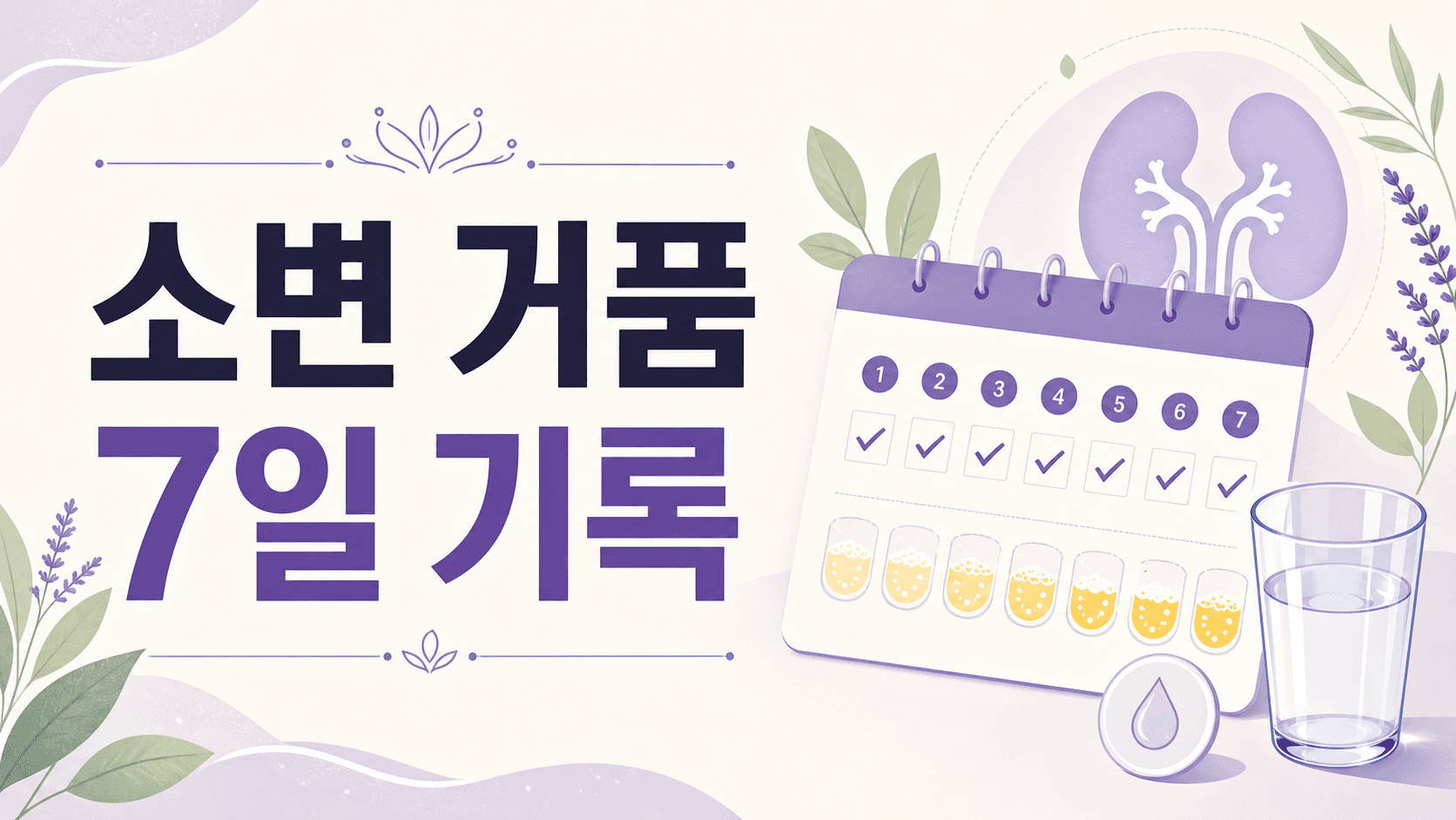 아침 첫 소변 거품, 검사 전 7일 기록 대표 이미지