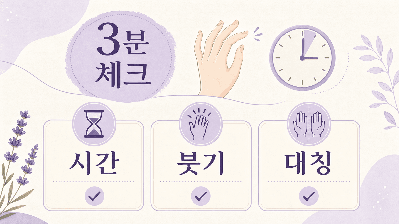 아침 손 뻣뻣함 3분 체크 이미지