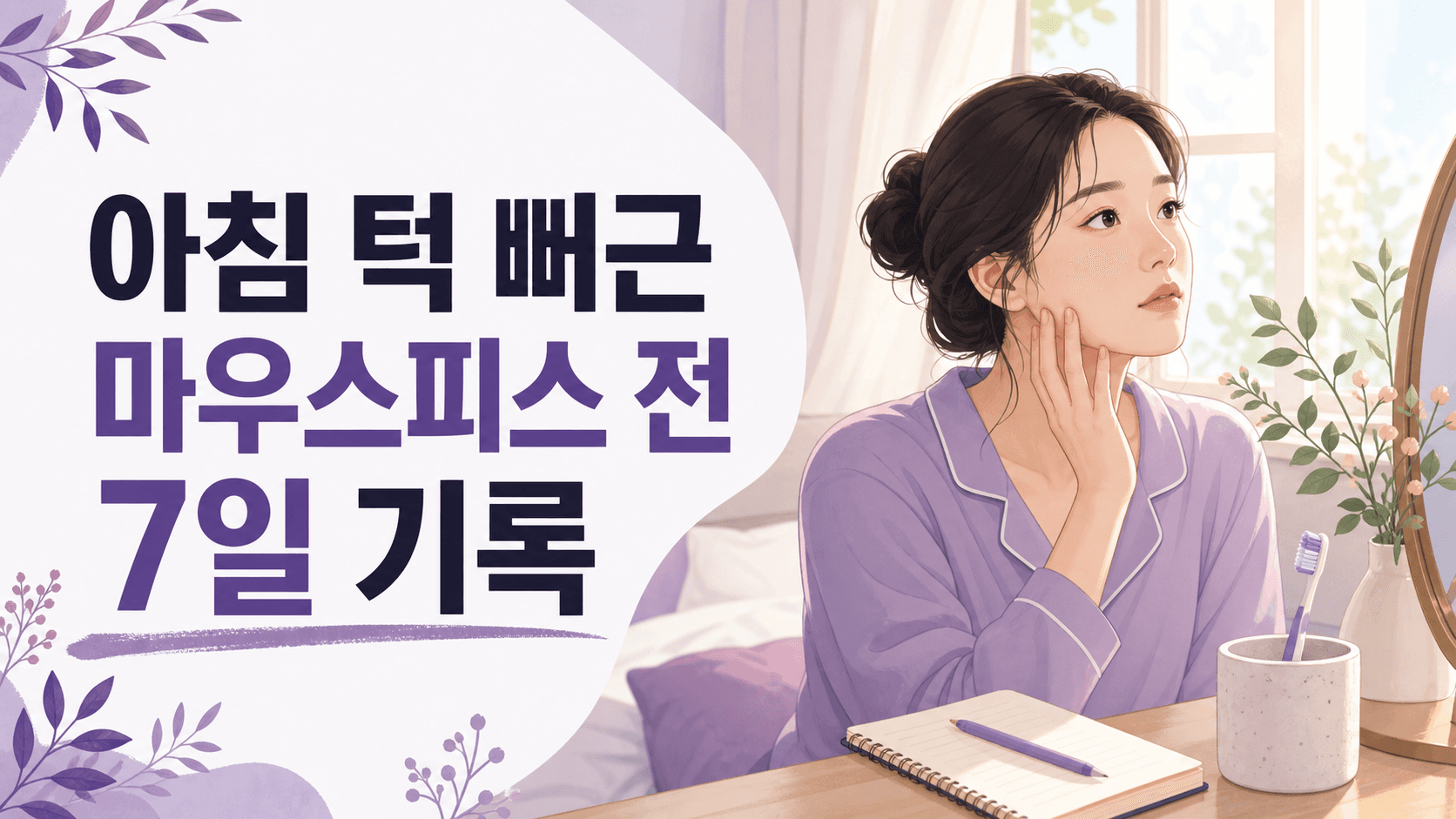 아침 턱 뻐근, 마우스피스 전 7일 기록 대표 이미지