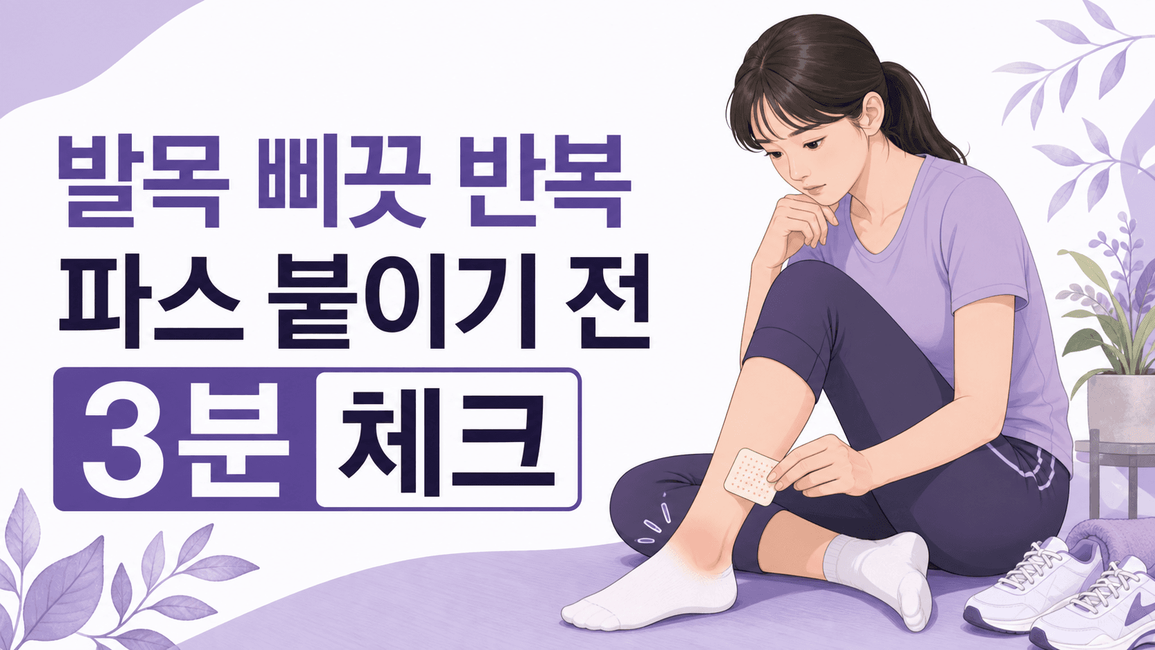 발목 삐끗 반복, 파스 붙이기 전 3분 체크