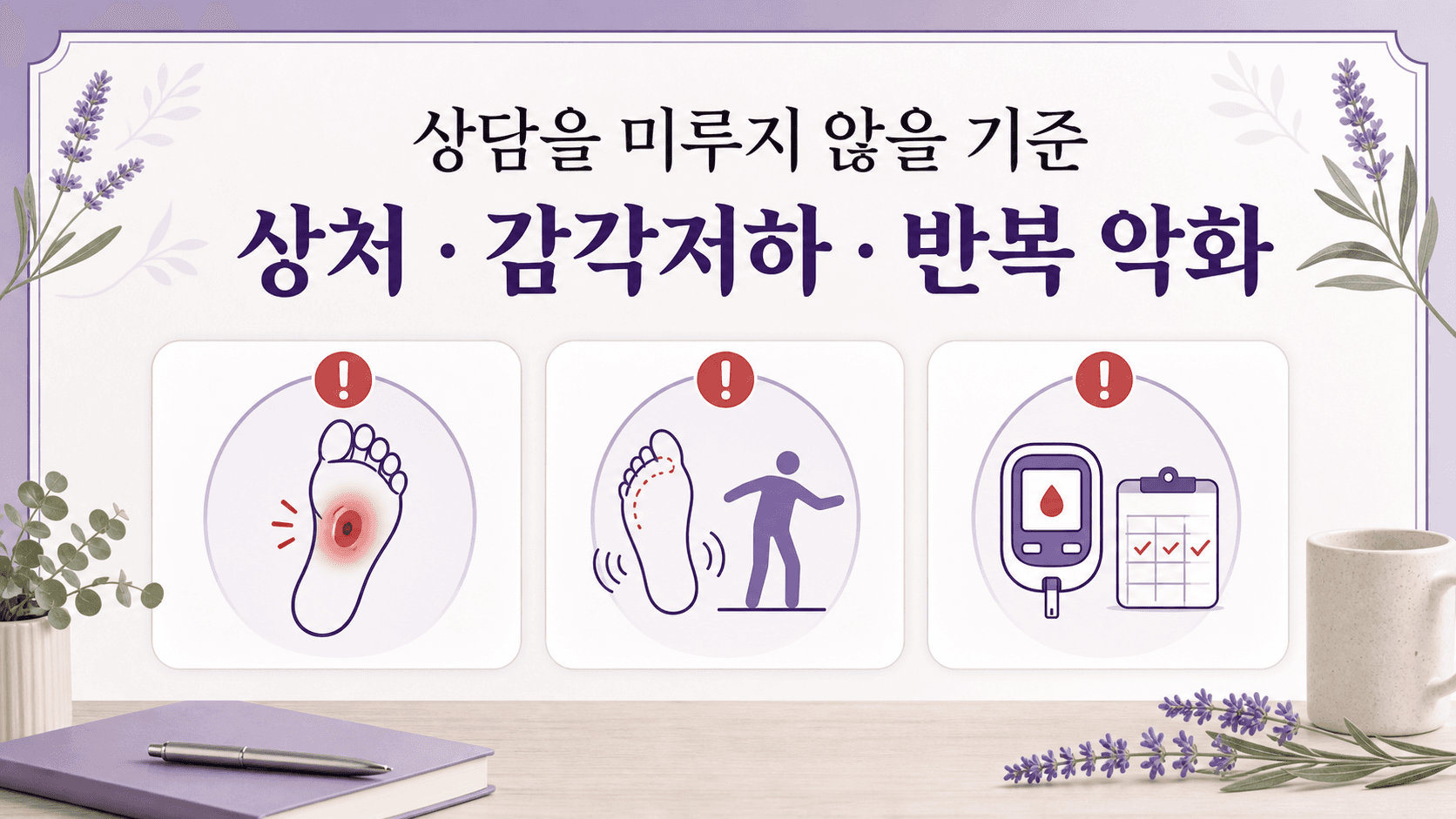 발바닥 화끈거림에서 상담을 미루지 않을 기준을 정리한 이미지