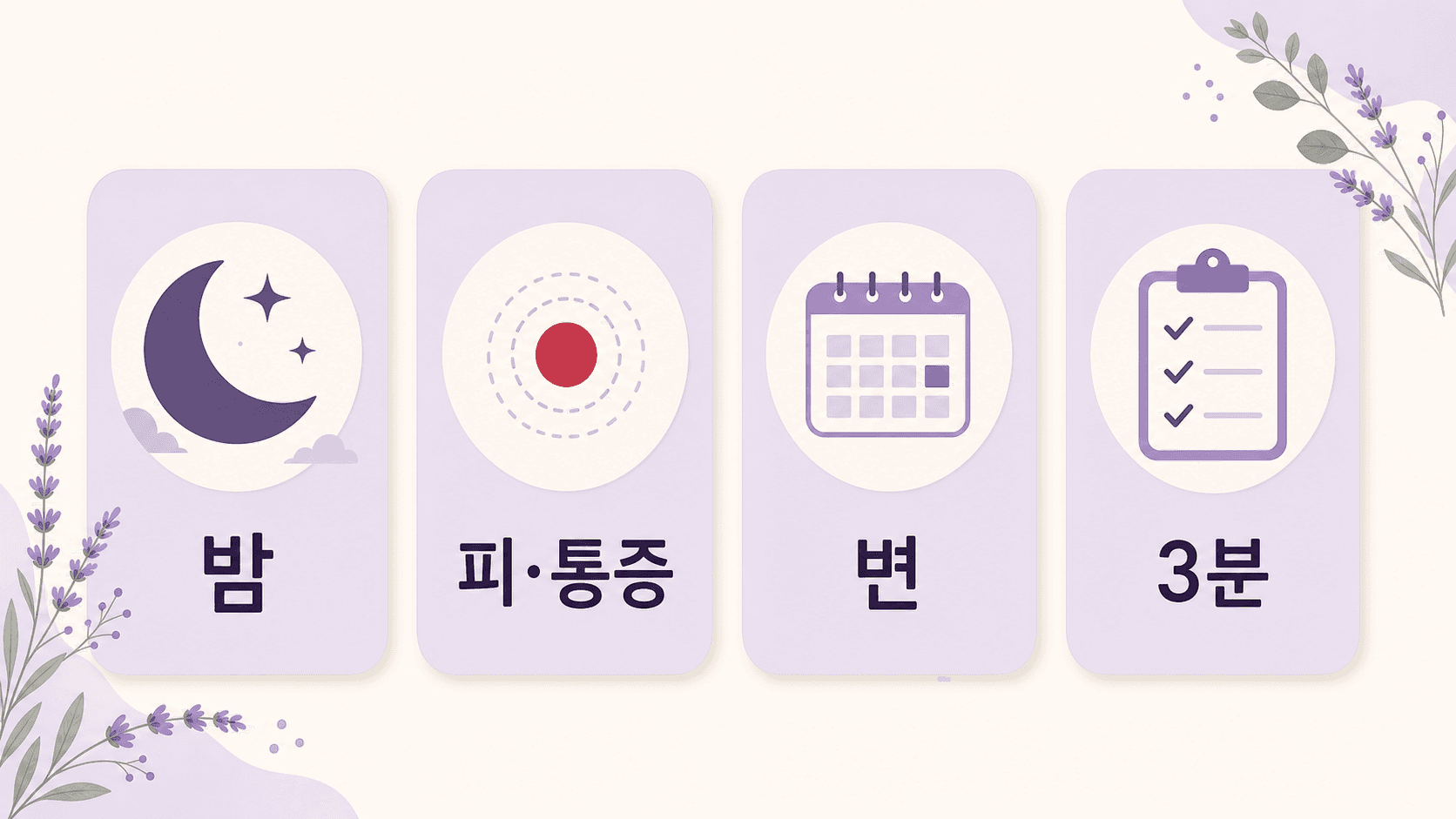 밤마다 항문 가려움에서 야간 반복, 출혈과 통증, 변 변화, 자극 습관을 나누는 3분 체크 이미지