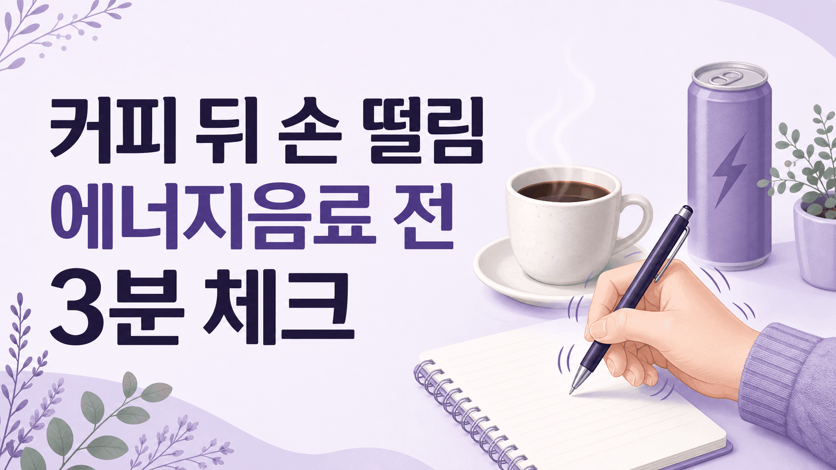 커피 마신 뒤 손 떨림, 에너지음료 전 3분 체크