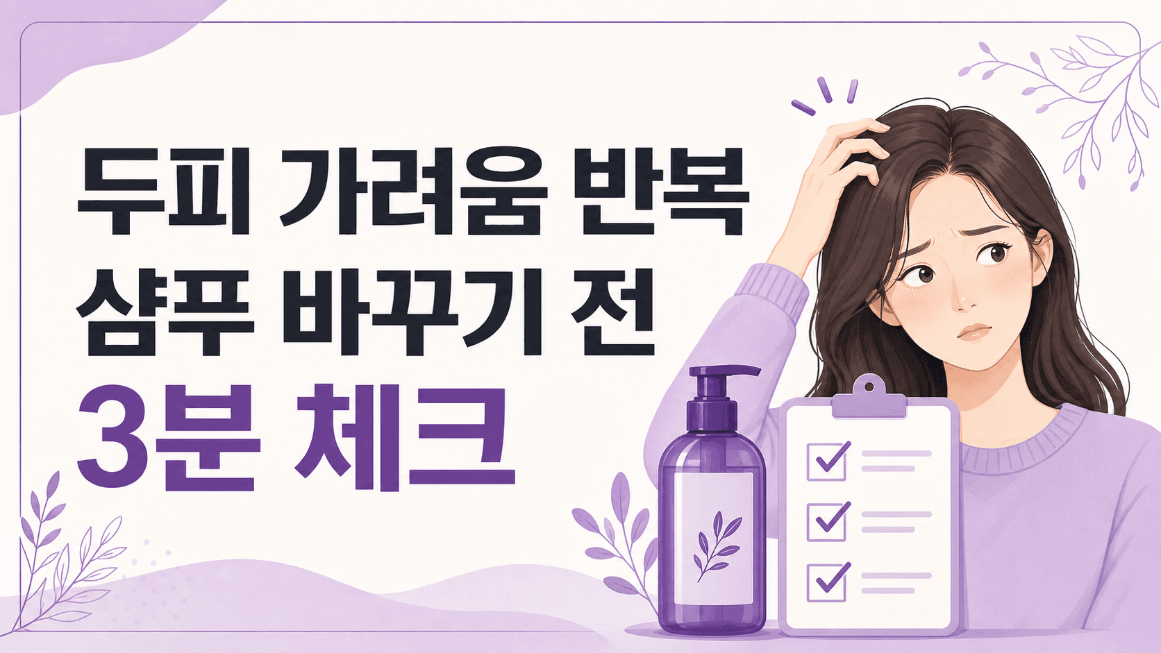 두피 가려움 반복, 샴푸 바꾸기 전 3분 체크