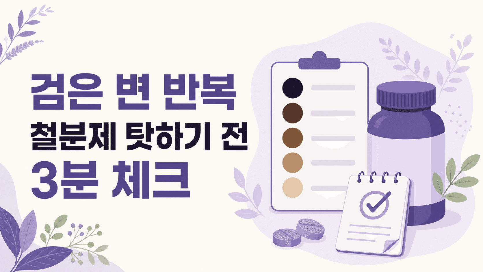 검은 변 반복, 철분제 탓하기 전 3분 체크 대표 이미지