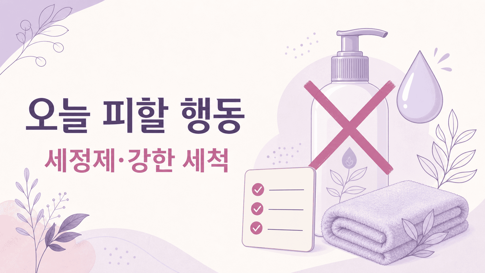 관계 후 출혈이 있을 때 질세정제와 강한 세척을 피하는 이미지
