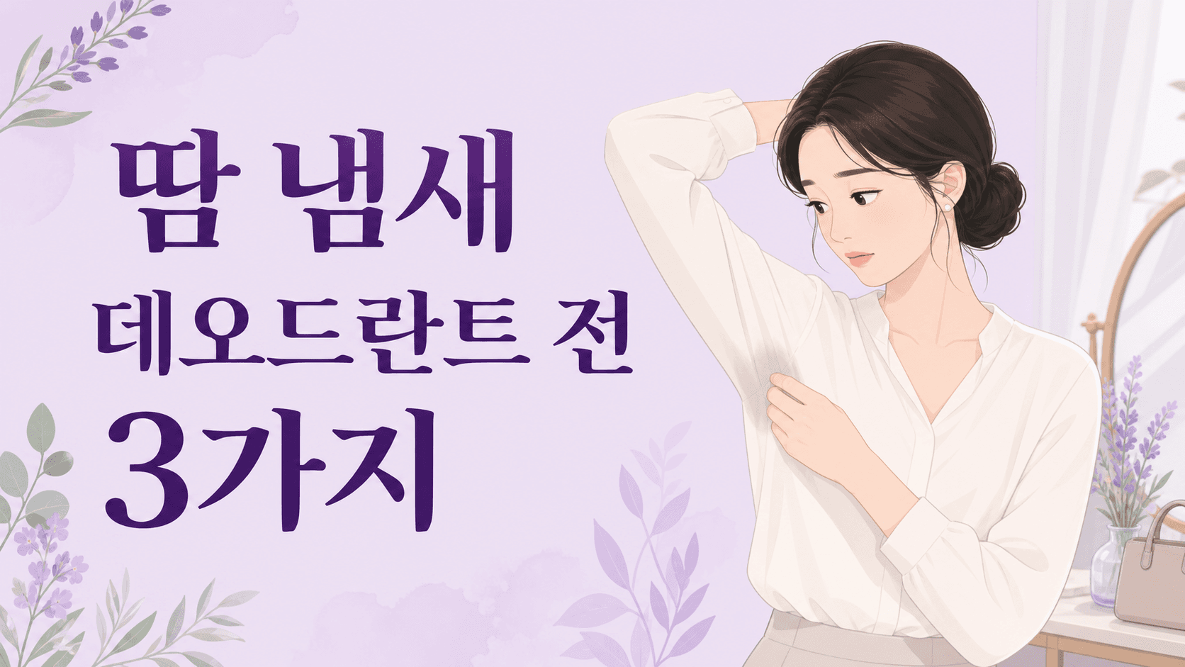 겨드랑이 땀 냄새, 데오드란트 전 3가지 대표 이미지