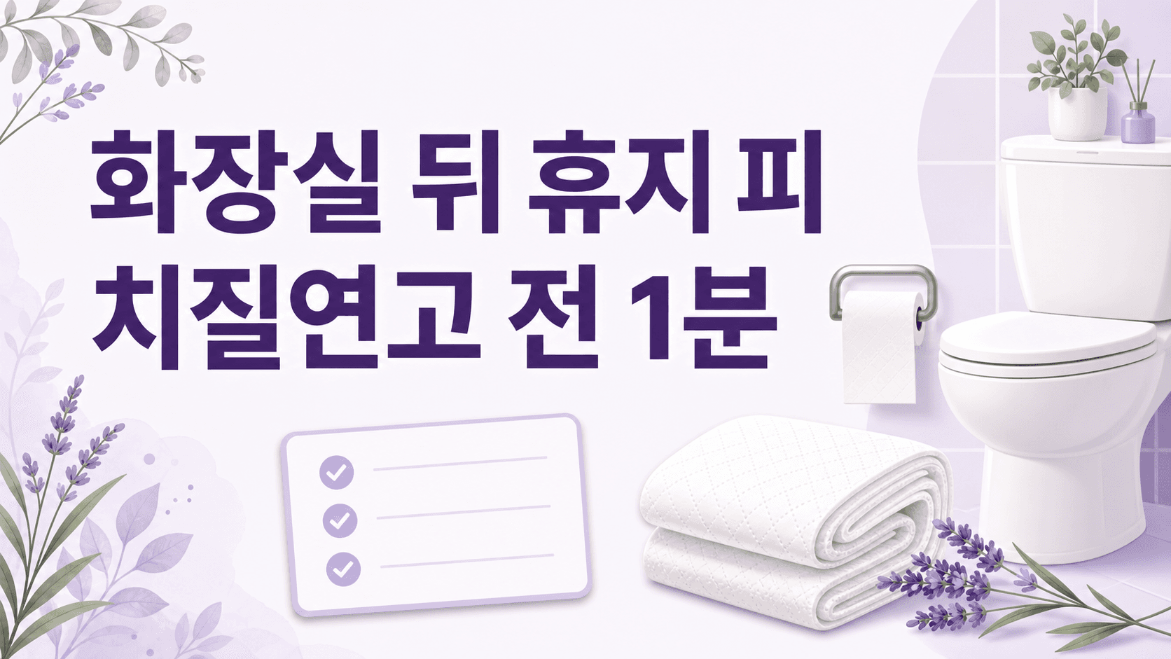 화장실 뒤 휴지 피, 치질연고 전 1분 대표 이미지