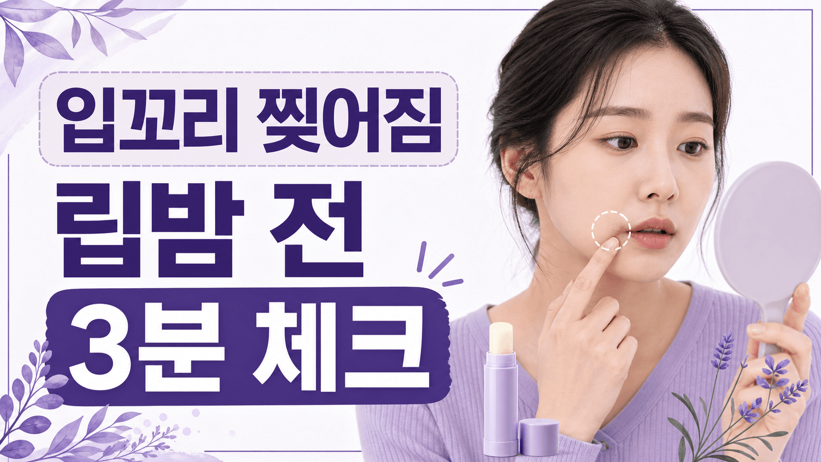 입꼬리 찢어짐 반복, 립밤 바꾸기 전 3분 체크