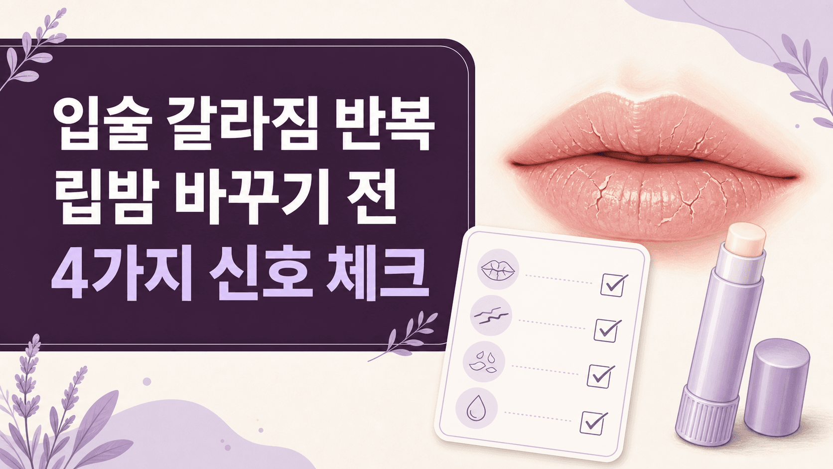 입술 갈라짐 반복, 립밤 바꾸기 전 4가지 기준