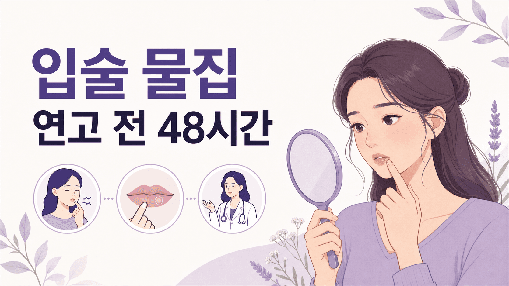 입술 따끔 물집, 연고 전 48시간 기준 대표 이미지