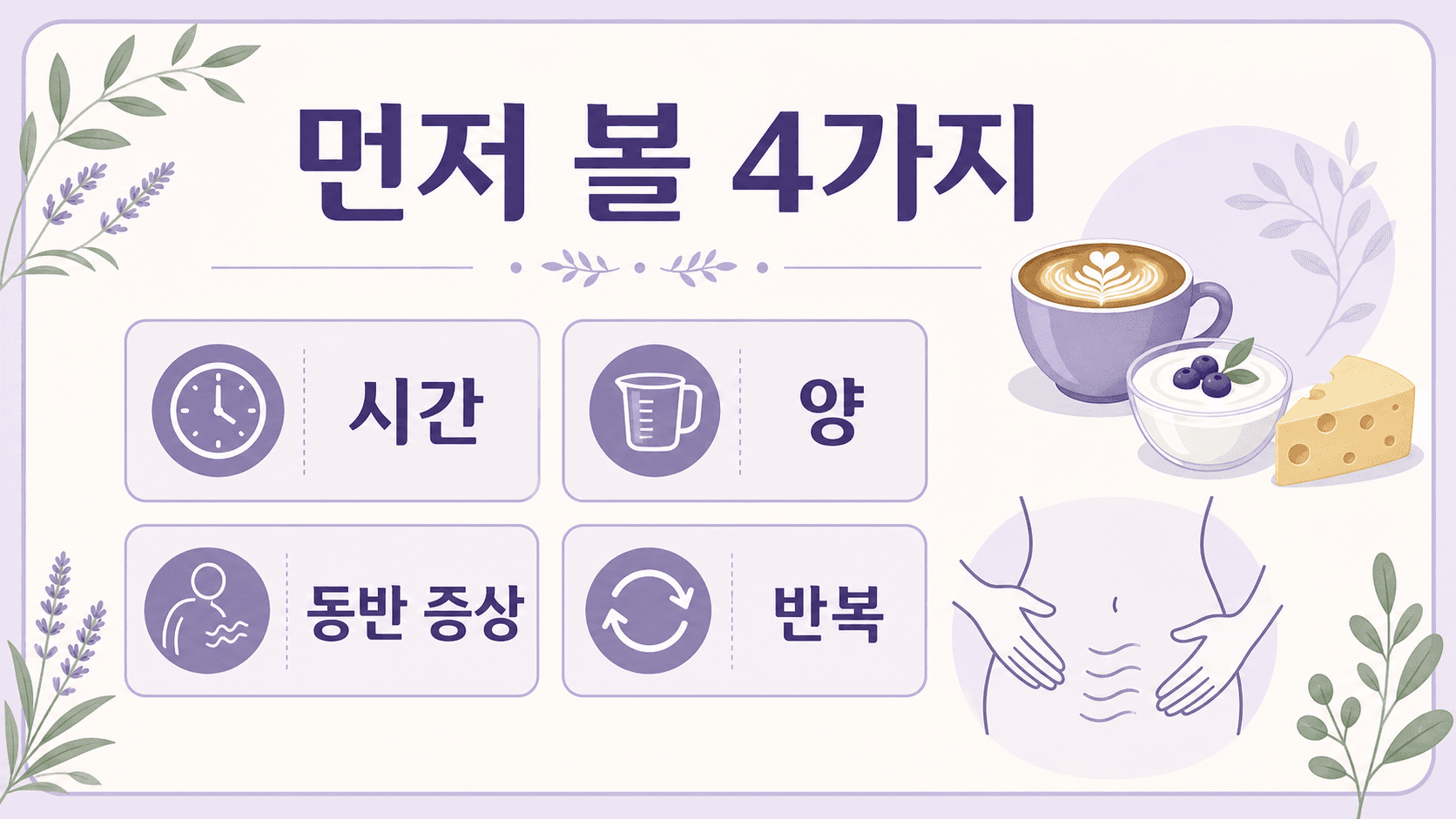 라떼 뒤 배 꾸르륵에서 시간, 양, 동반 증상, 반복을 먼저 보는 4가지 기준 이미지