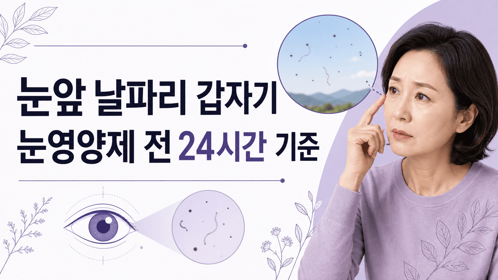 눈앞 날파리 갑자기, 눈영양제 전 24시간 기준 대표 이미지