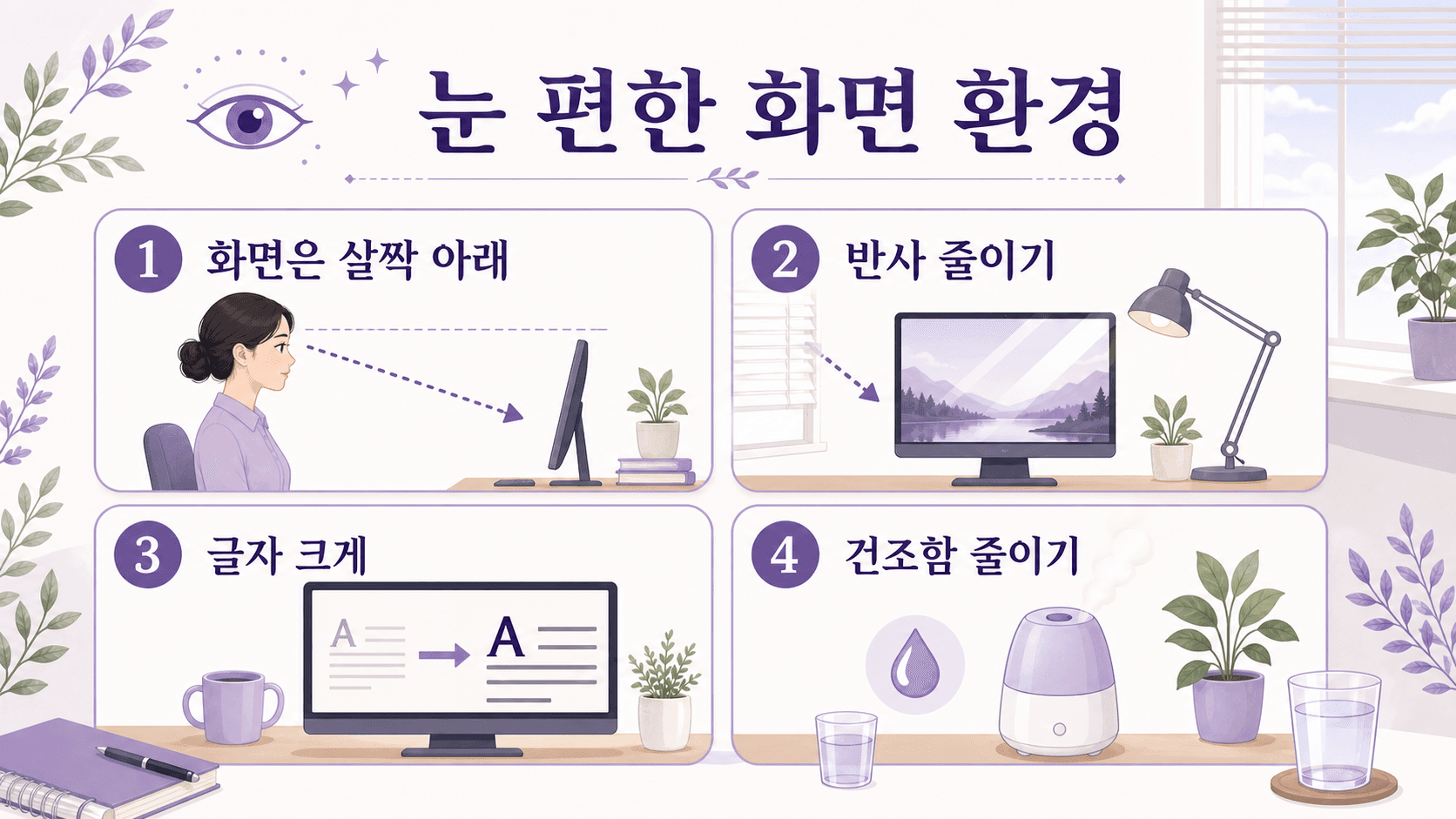 눈 편한 화면 환경