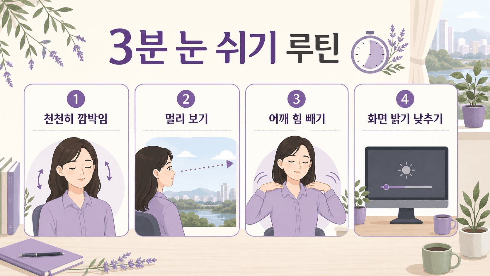 3분 눈 쉬기 루틴