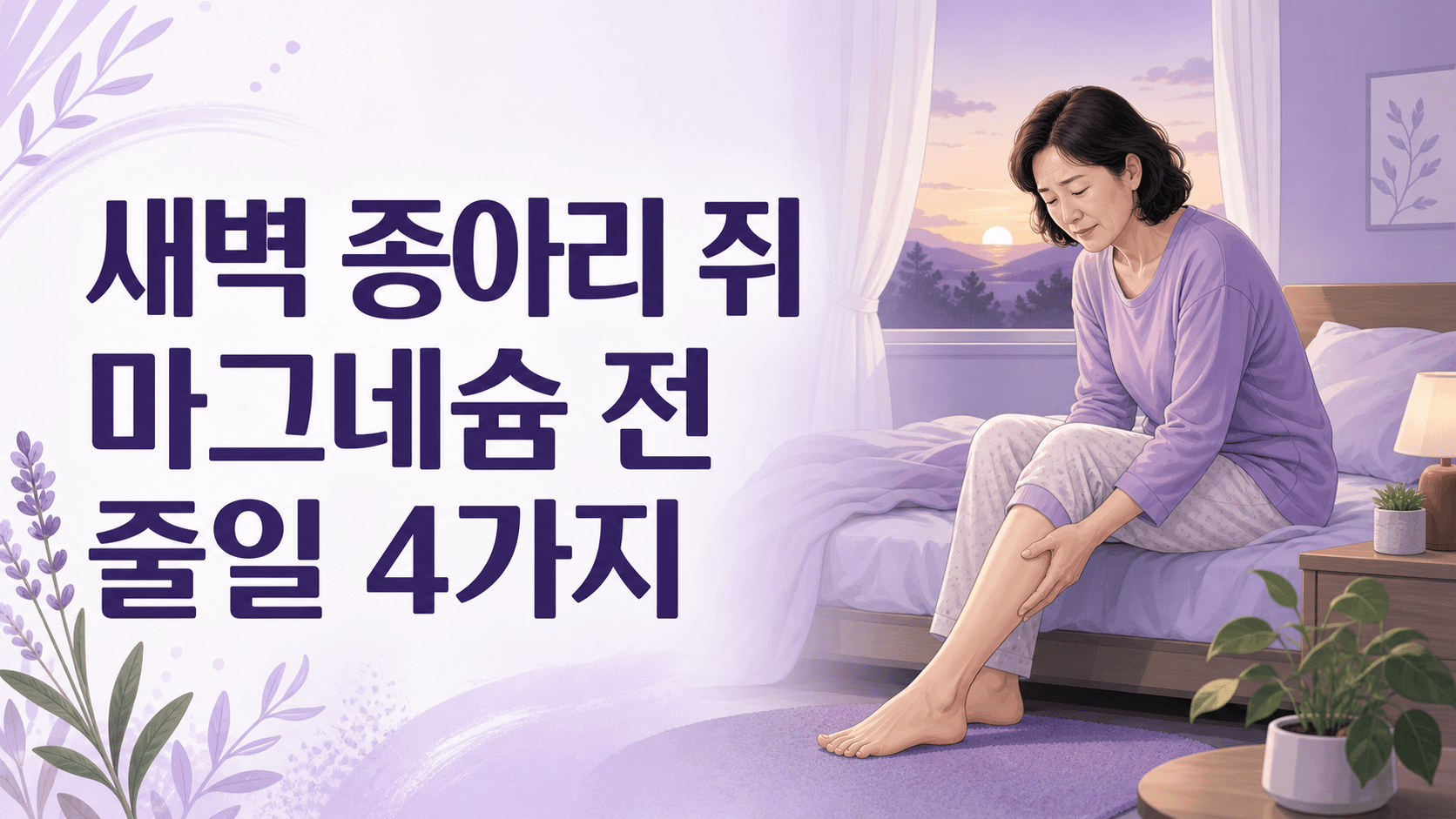 새벽 종아리 쥐, 마그네슘 전 줄일 4가지 대표 이미지