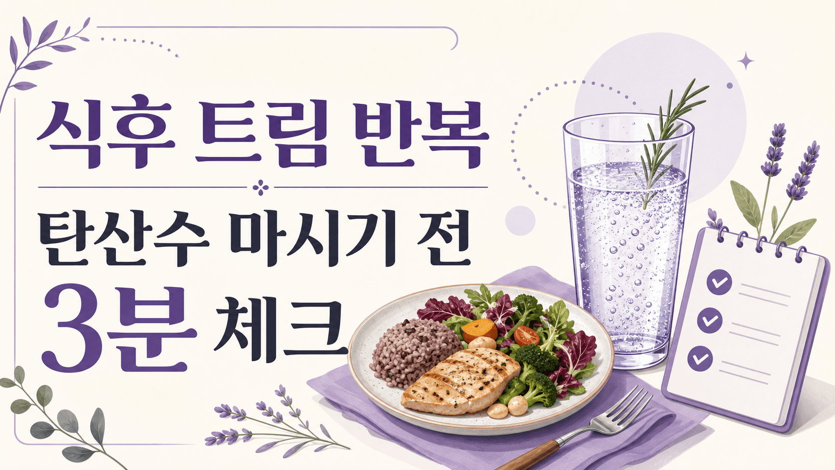 식후 트림 반복, 탄산수 마시기 전 3분 체크