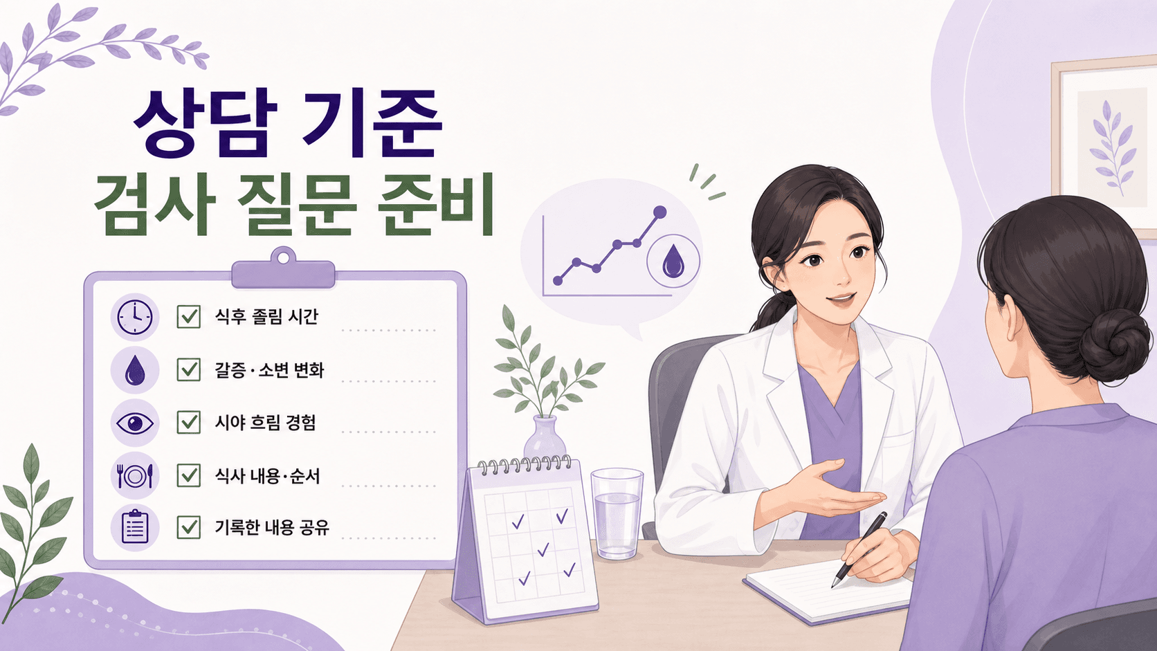 식후 졸림이 반복될 때 검진 상담 전 준비할 질문 이미지