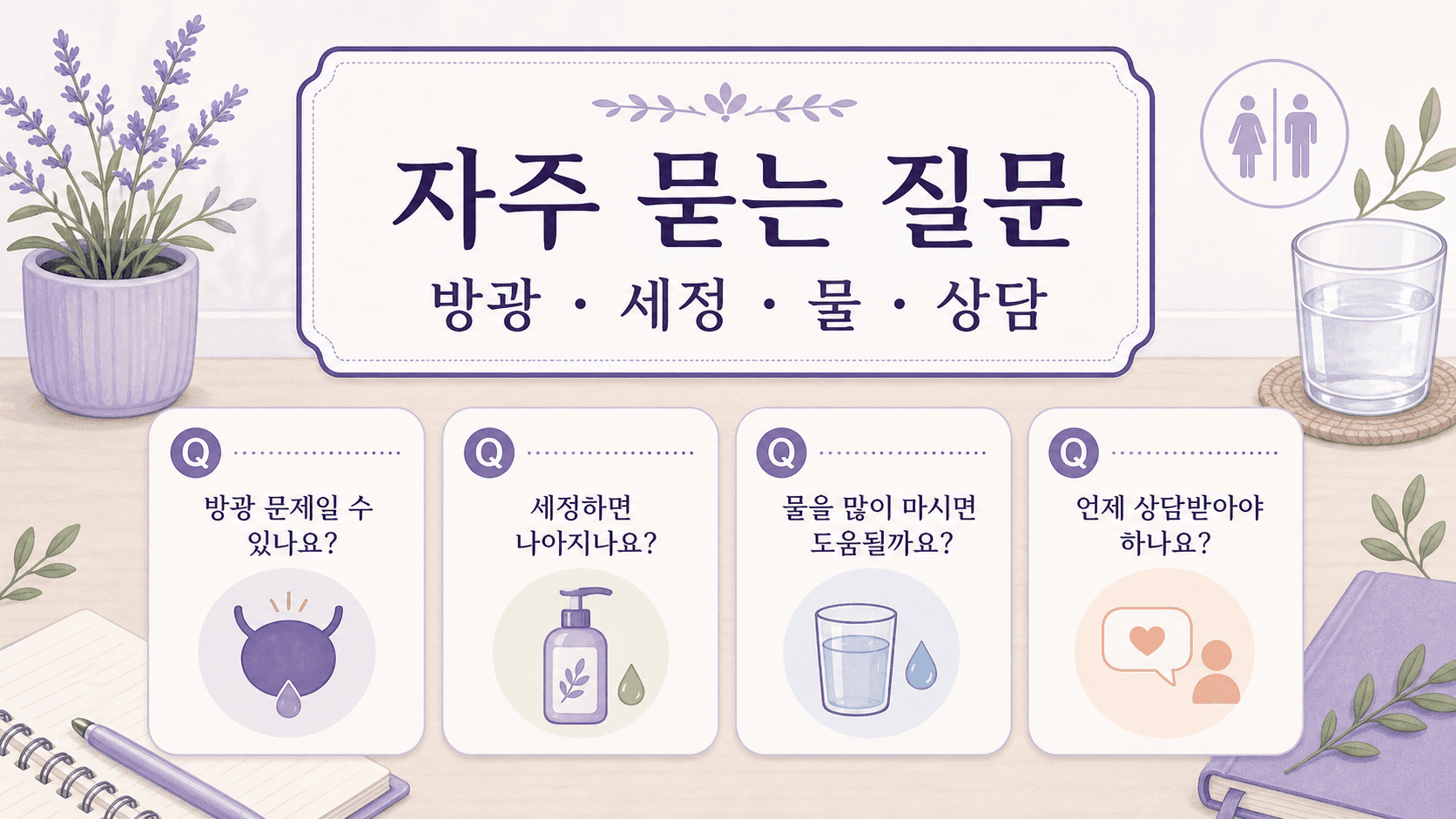 소변 따가움과 질세정제 전 자주 묻는 질문 이미지