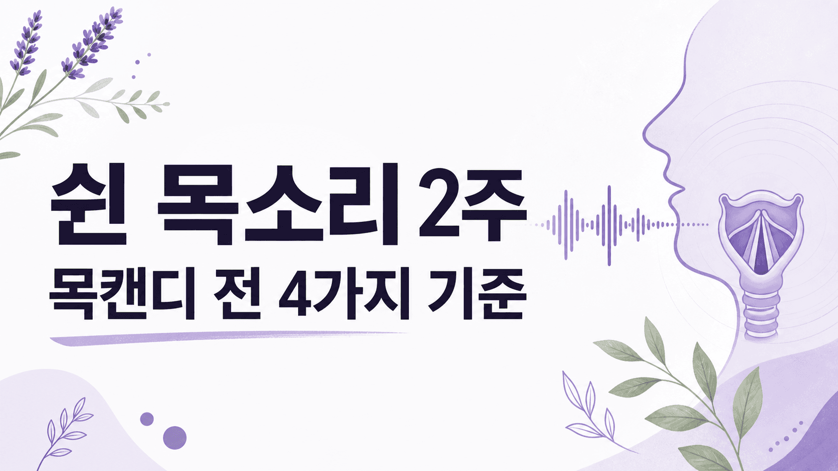 쉰 목소리 2주 지속, 목캔디 사기 전 4가지 기준 대표 이미지