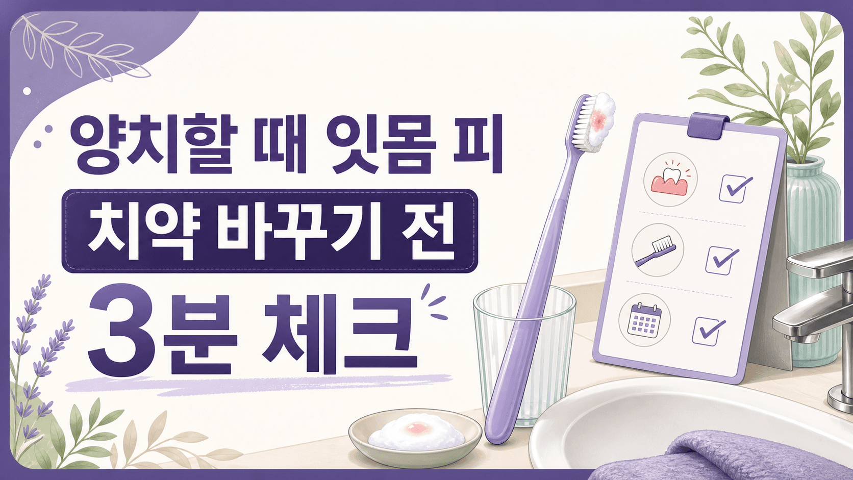 양치할 때 잇몸 피, 치약 바꾸기 전 3분 체크