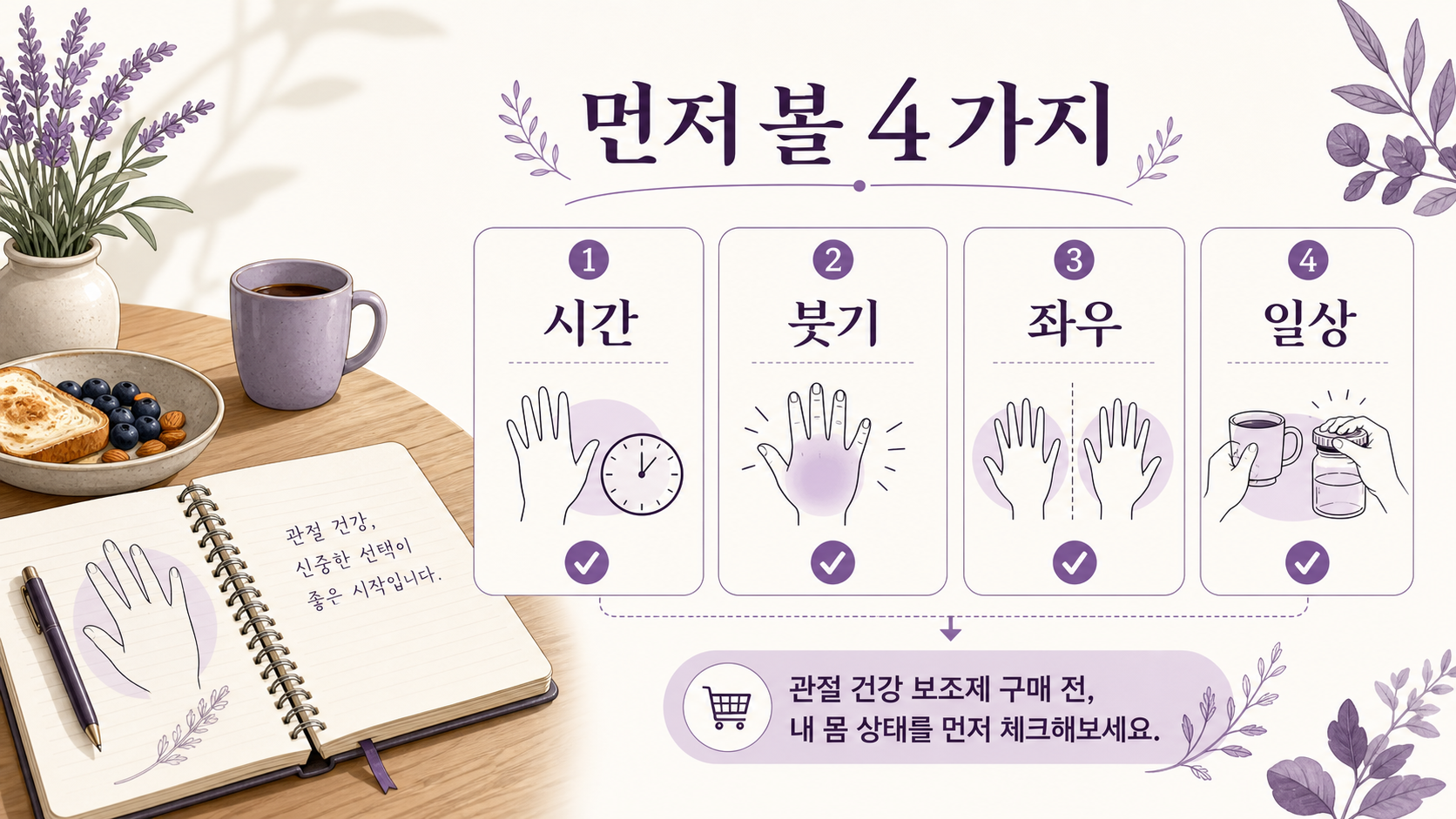 아침 손가락 뻣뻣함에서 시간, 붓기, 좌우, 일상을 먼저 확인하는 기준 이미지