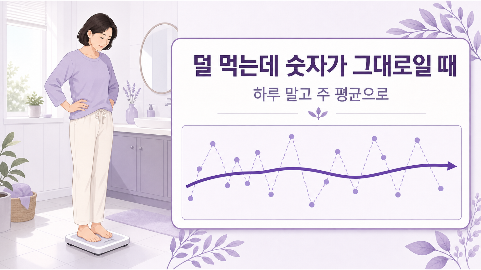 덜 먹었는데 숫자가 그대로인 3주, 하루 체중으로 판단한 것이 문제였습니다 대표 이미지