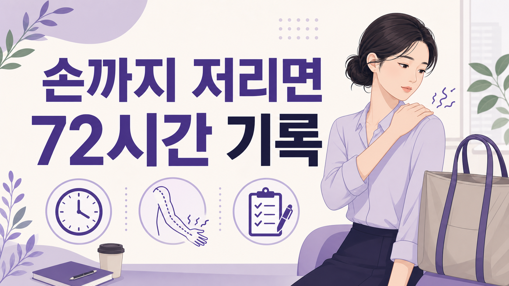 가방 멘 뒤 어깨 저림, 손까지 가면 72시간 기록 대표 이미지