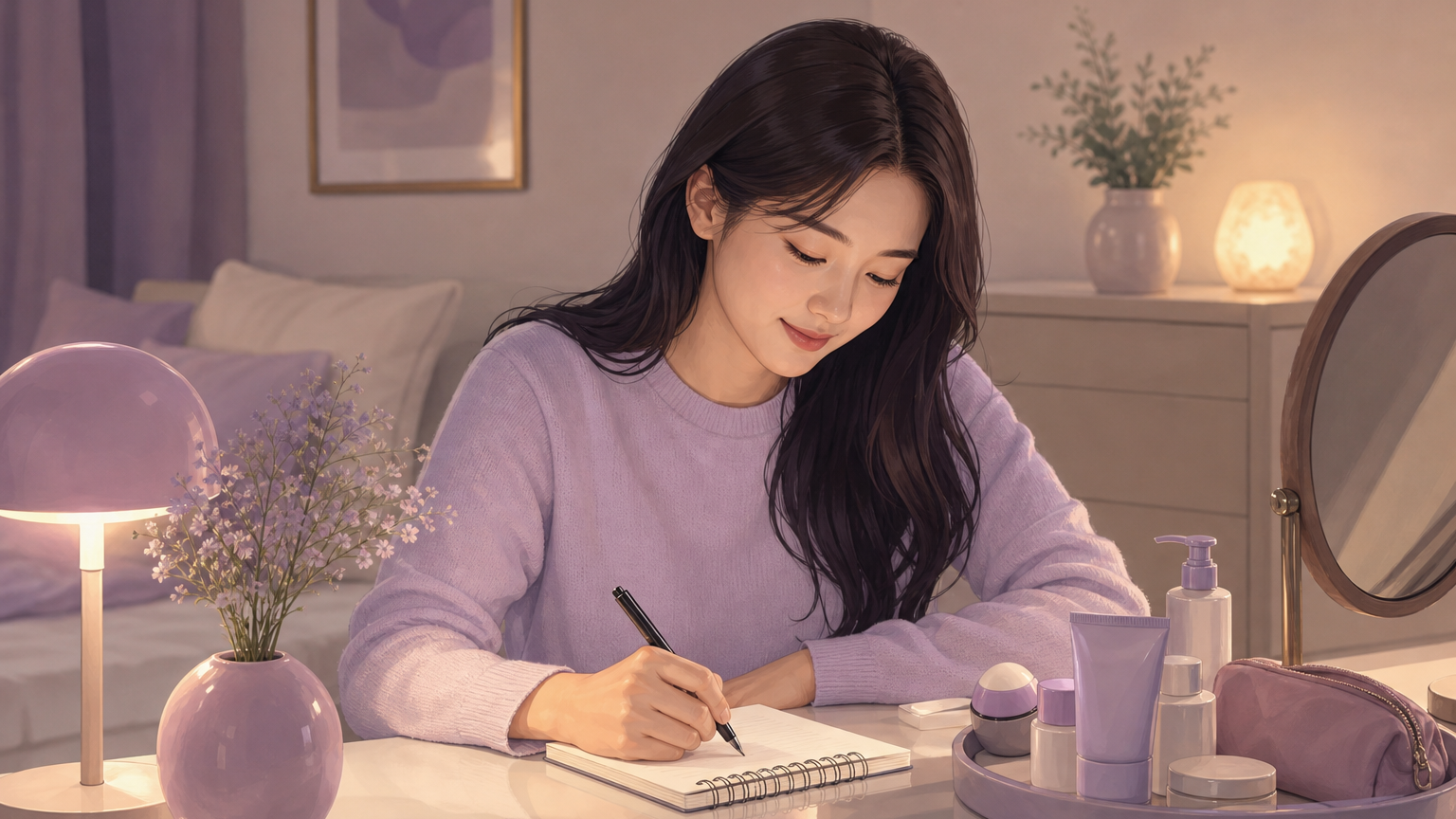 관계 뒤 따가움이 생겼을 때 씻기 전 세 가지를 적는 보라색 건강 매거진 썸네일