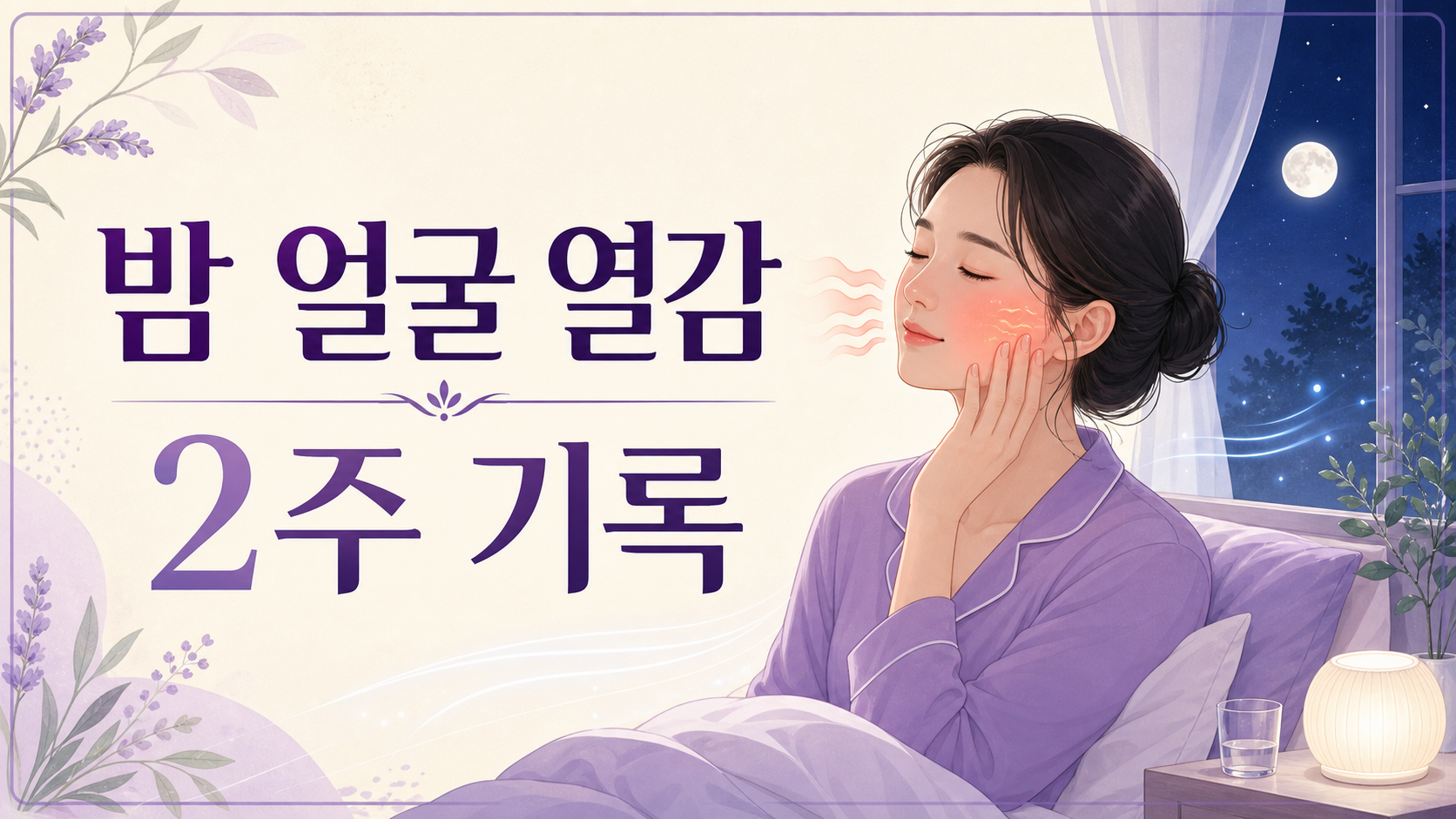 잠들기 전 얼굴 화끈, 갱년기약 전 2주 기록 대표 이미지