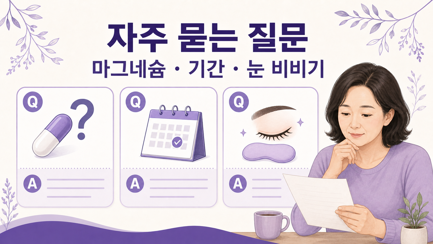 눈꺼풀 떨림과 마그네슘, 지켜볼 기간, 눈 비비기에 대한 자주 묻는 질문 이미지