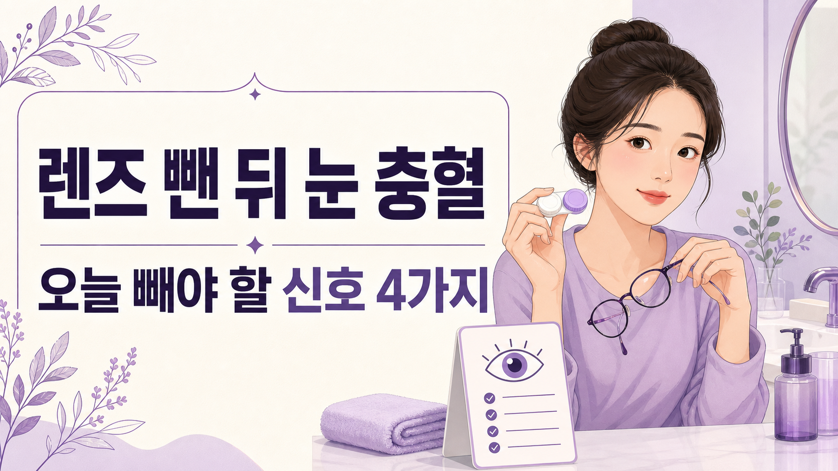 렌즈 뺀 뒤 눈 충혈, 오늘 빼야 할 신호 4가지 대표 이미지