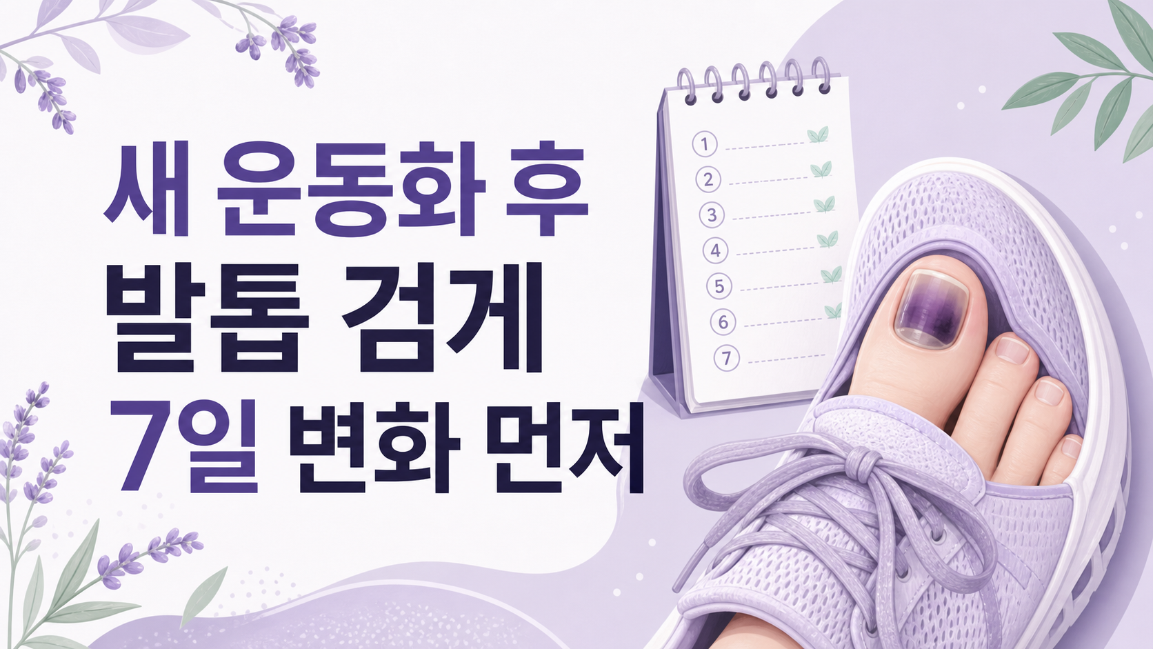 새 운동화 후 발톱 검게, 무좀약 전 7일 변화 대표 이미지