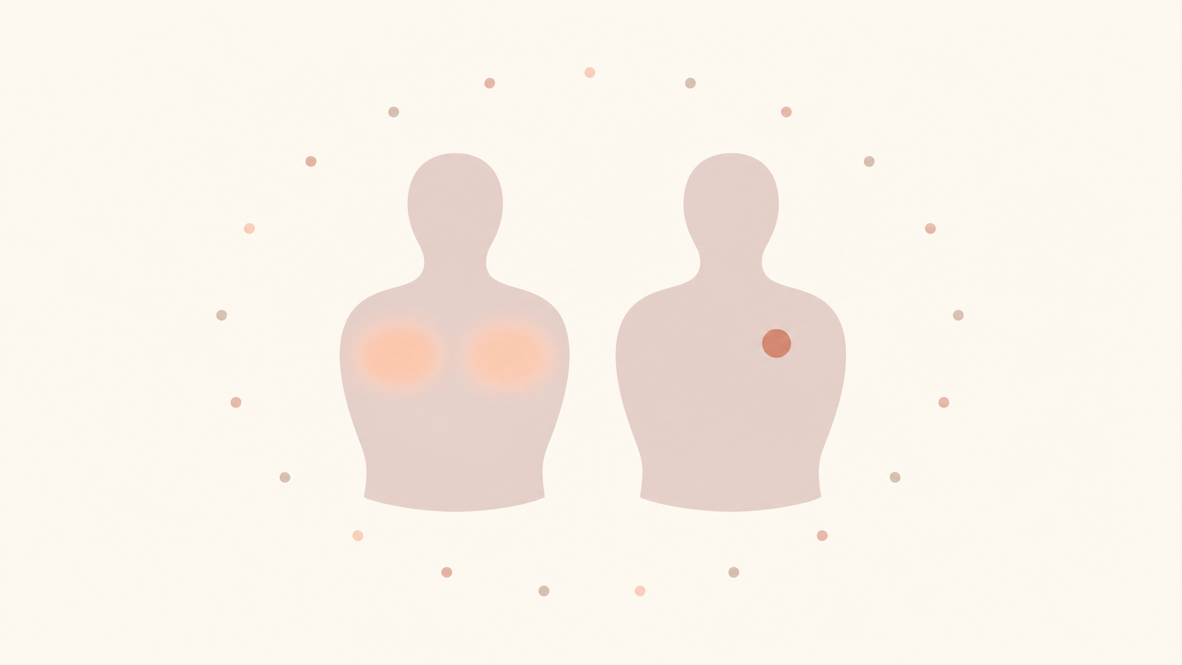 반복되는 양쪽 느낌과 한 부위의 새 변화를 구분해 보는 비진단적 일러스트