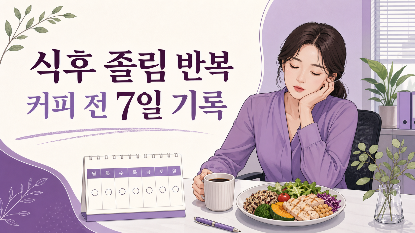 식후 졸림 반복, 커피 전 7일 기록 대표 이미지