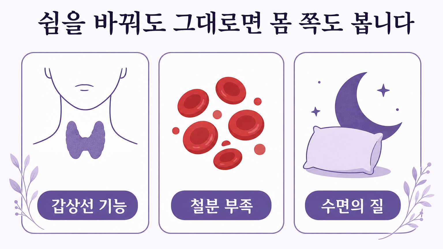 쉼을 바꿔도 그대로면 확인해볼 몸 쪽 요인 카드