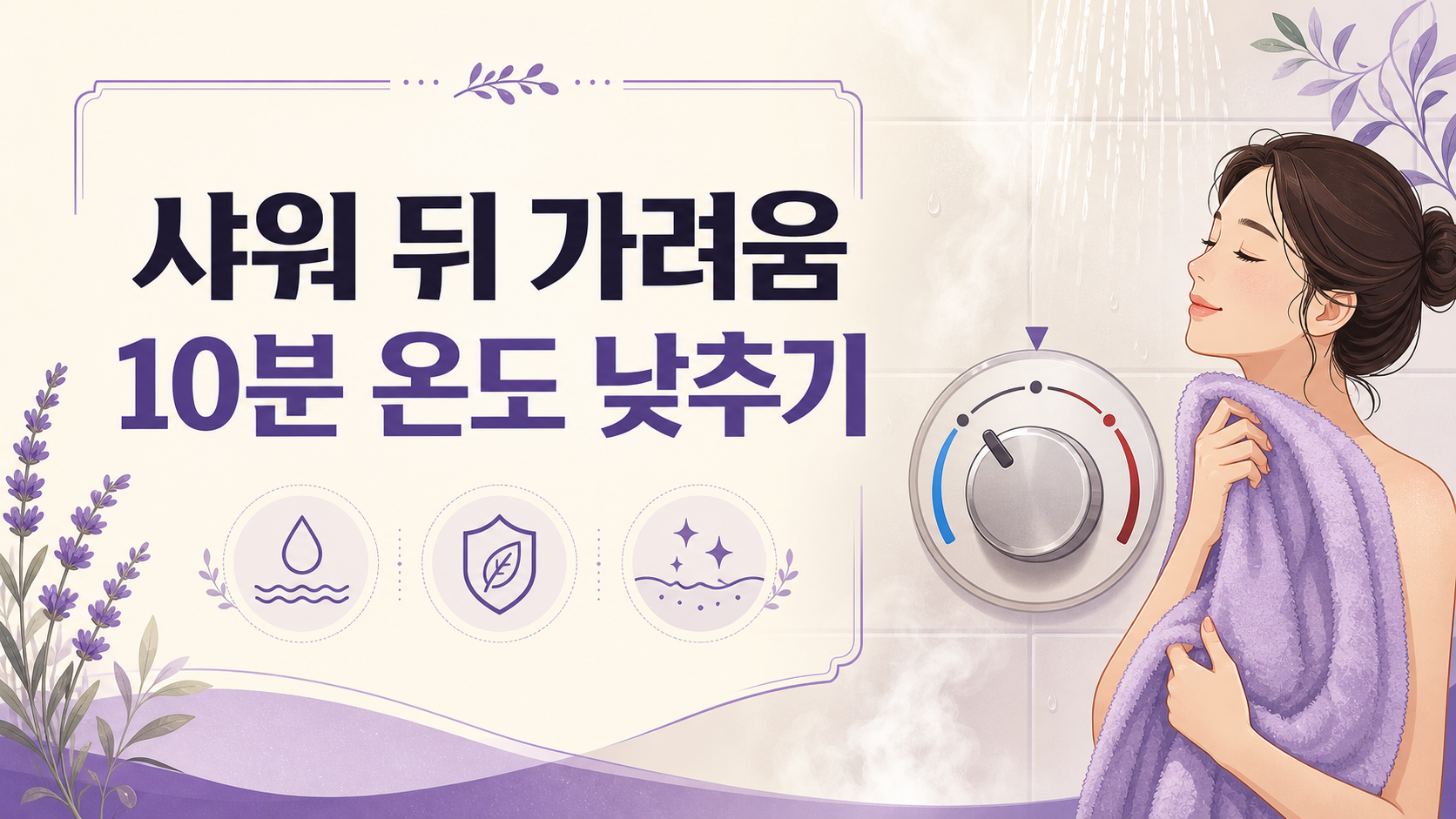 샤워 후 몸이 가려울 때, 로션보다 물 온도 낮추는 법 대표 이미지