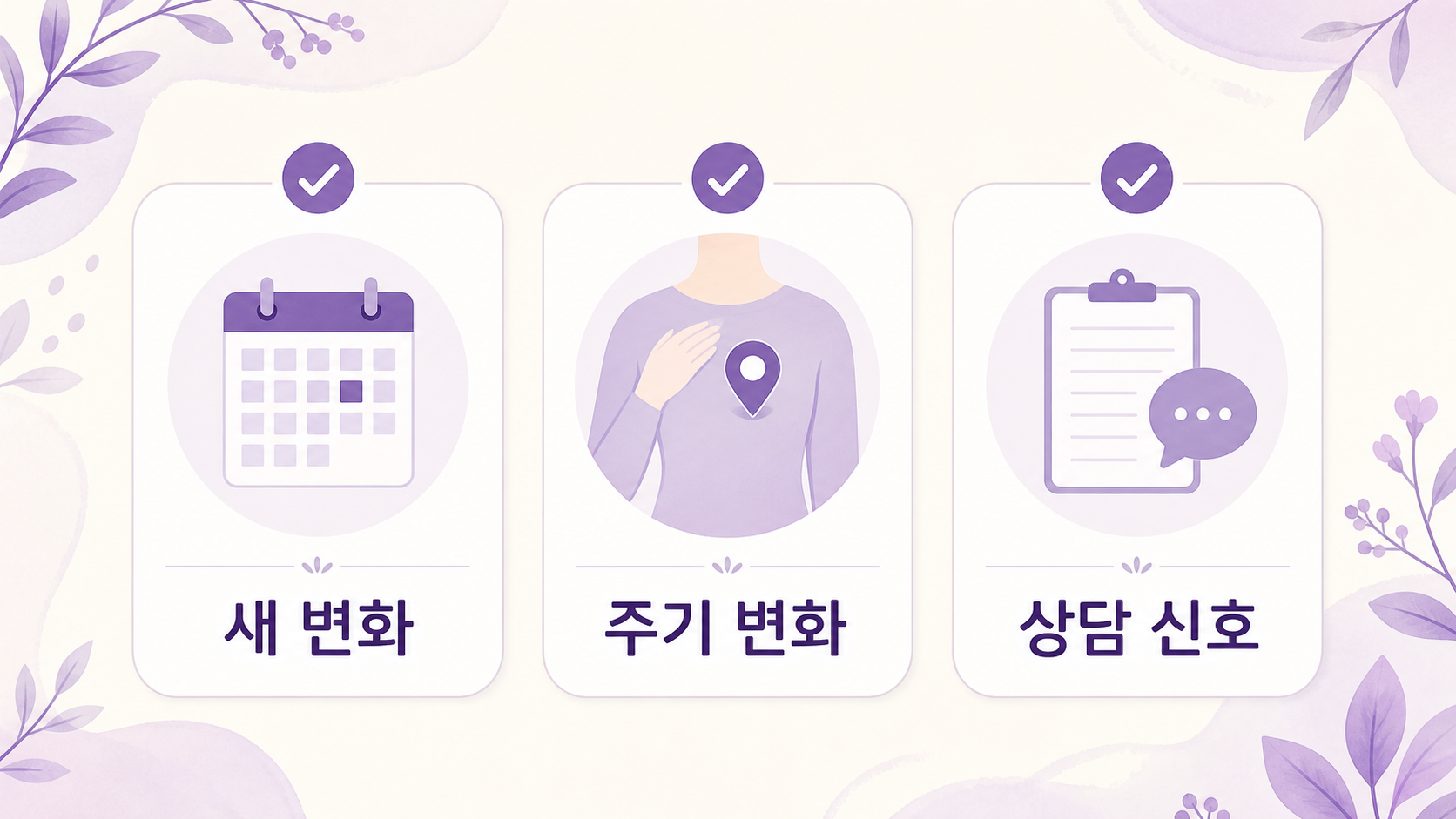 유방 멍울을 새 변화, 주기 변화, 상담 신호로 나누는 3가지 기준 이미지