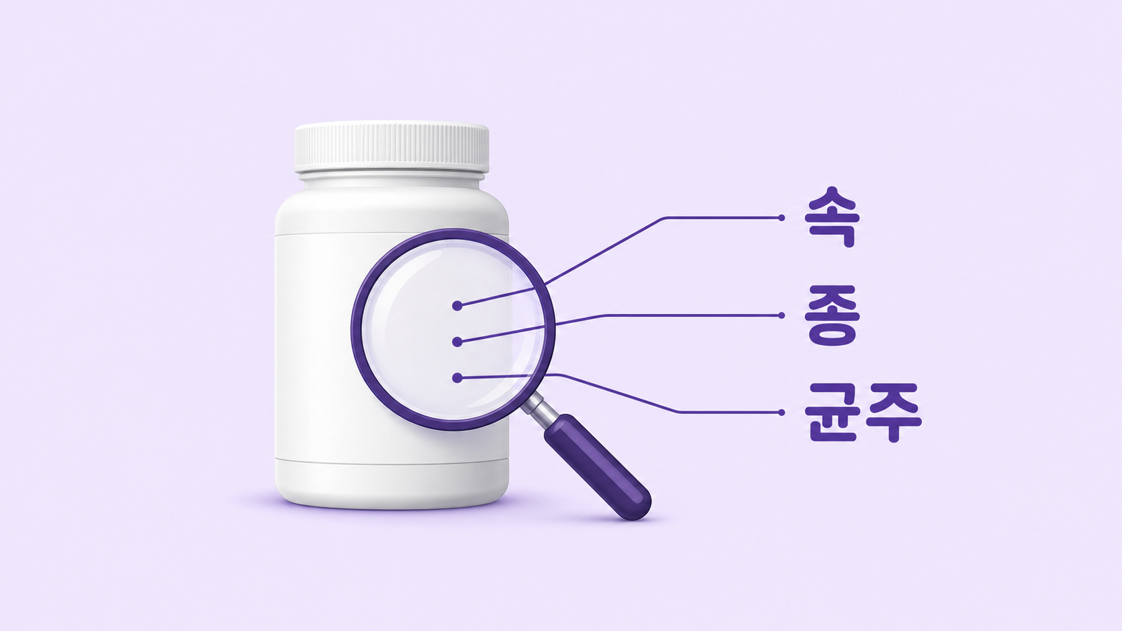 유산균 라벨에서 속, 종, 균주를 확인하는 도식